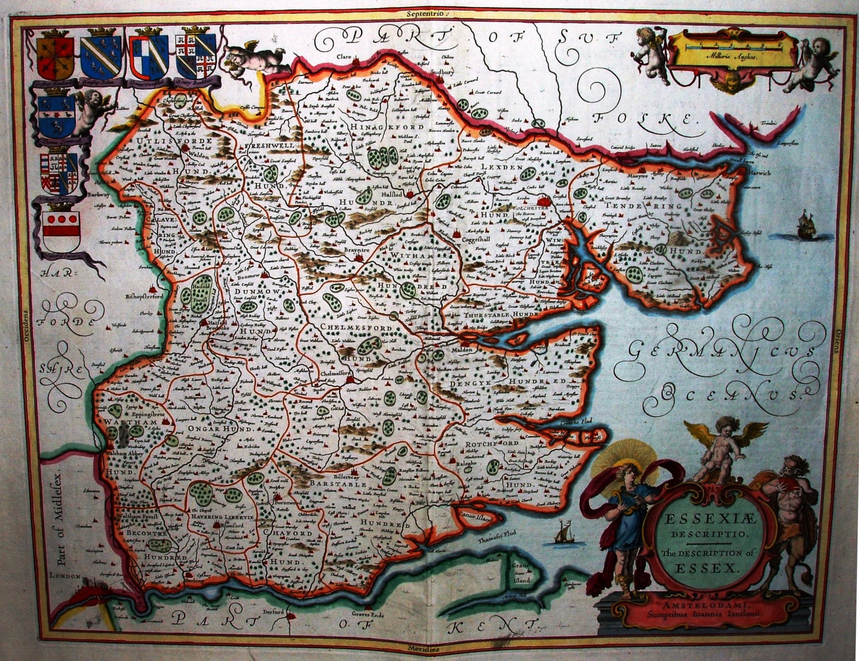 Essex from Atlas Novus, by Jansson, 1646